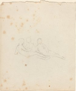 Tre tilbagelænede kvindefigurer af John Flaxman
