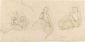 Tre siddende figurer af John Flaxman