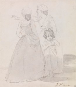 To kvinder og et barn af John Flaxman