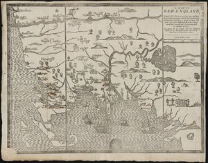 Kortet over New England Fra: William Hubbards The Present State of New-England, 1677