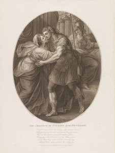 Mødet mellem Ulysses og Penelope, indgraveret af Francesco Bartolozzi