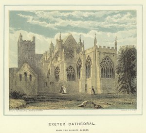 Exeter Cathedral, fra biskoppens have