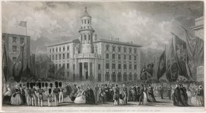 The New Coal Exchange, Thames Street, ved åbningsceremonien i 1849