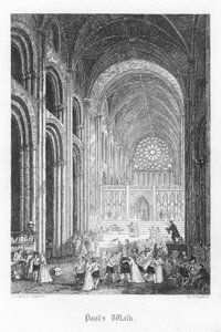 Scene fra Old St Pauls af William Harrison Ainsworth, 1855 af John Franklin