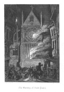 Scene fra Old St Pauls af William Harrison Ainsworth, 1855 af John Franklin