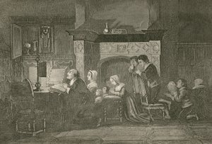 Købmanden og hans Familie ved Bønnerne af John Franklin