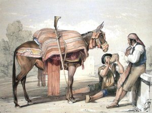 Omrejsende bønder med et muldyr, Andalusien