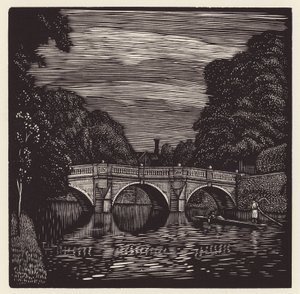 Cambridge: Clare Bridge (træsnit) af John Frederick Greenwood