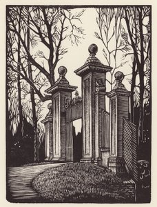 Cambridge: Clare Gates (træsnit)
