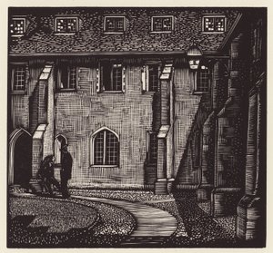 Cambridge: Corpus Christi, Old Court (træsnit)