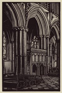 Ely-katedralen: In the Presbytery (træsnit) af John Frederick Greenwood