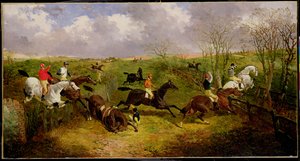 A Steeplechase (olie på lærred)