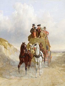 Royal Mail Coach on the Road, 1841 af John Frederick Herring Senior