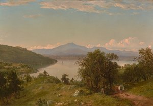 Kamelpukkel fra den vestlige bred af Lake Champlain 1852 (olie på lærred) af John Frederick Kensett