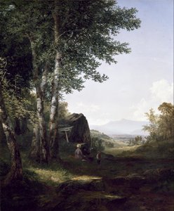Fjern udsigt til Mansfield Mountain, Vermont af John Frederick Kensett