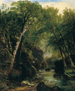 Ørredfisker af John Frederick Kensett
