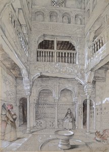 Indgang til badene ved Alhambra, c1830