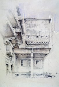 Court of the House of the Artist, Cairo, Egypten, 1800-tallet af John Frederick Lewis