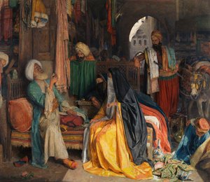 Den tvivlsomme mønt, 1869. af John Frederick Lewis