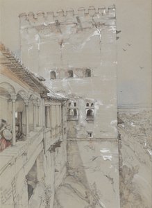 Torre de Comares, Alhambra, 1835 af John Frederick Lewis
