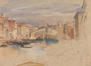 Venedig: Canal Grande og Rialto af John Frederick Lewis