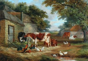 Gårdsplads, 1856 af John Frederick Herring Senior