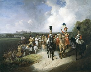 Band af det andet regiment af livgarde, der forlader Windsor, 1830
