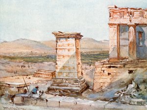 Athen. Agrippa-monumentet og Pinacothecaen af John Fulleylove