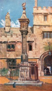Corpus Christi College (farvelitografi) af John Fulleylove