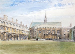 Hall of Trinity College, Cambridge,1889 (akvarel) af John Fulleylove
