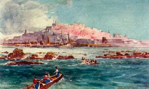 Joppa fra havet, 1902. af John Fulleylove