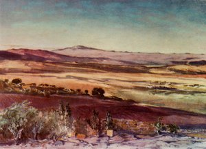 Hermon-bjerget fra Tabors skråninger, 1902. af John Fulleylove