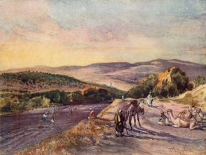 Stedet for den gamle by Samaria af John Fulleylove