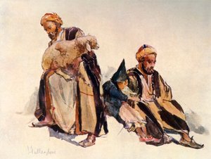 Syriske hyrder og hyrdedreng, 1902. af John Fulleylove