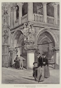 Dogepaladset, Venedig, vinkel dekorativ skulptur, Salomons dom