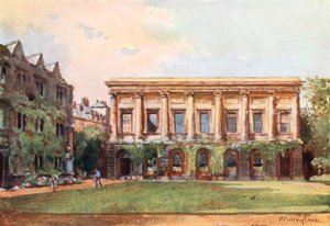 Biblioteket, Oriel College (farvelitografi)
