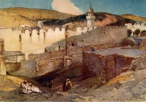Moskeen i Hebron over Machpelah-hulen, 1902. af John Fulleylove