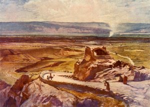 Jeriko-sletten ser mod Moabs bjerge, 1902.