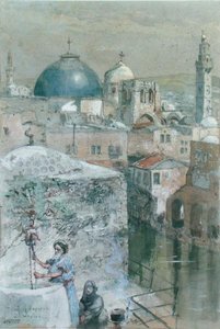 The Pool of Ezekiah in the Morning Light, ca. 1902 (akvarel på papir) af John Fulleylove