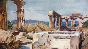Athenas tempel på øen Aegina af John Fulleylove