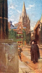 Universitetskirken St Mary (farvelitografi) af John Fulleylove