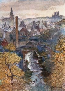 The Water of Leith fra Dean Bridge af John Fulleylove