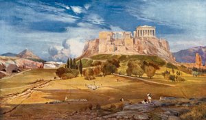 Den vestlige ende af Akropolis set fra under Pnyx af John Fulleylove