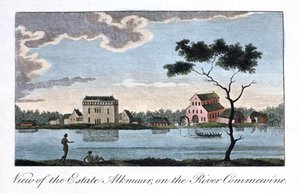 Udsigt over godset Alkmaar ved floden Commewine, 1813