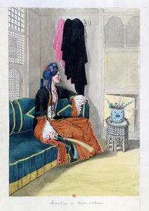 Levantiner i Cairo-dragt (akvarel)