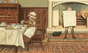 Morgenmad (farve litho)