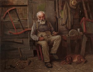 Bådbygger, ca. 1904. af John George Brown