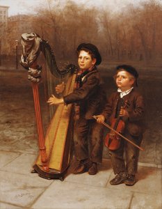 De små barnevogne, 1874 af John George Brown