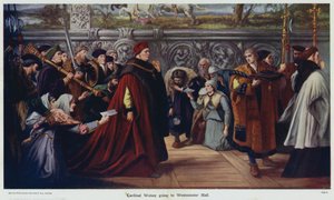 Kardinal Wolsey tager til Westminster Hall af John Gilbert