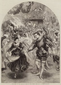 Jul i Friherresalen i Olden Tid af John Gilbert